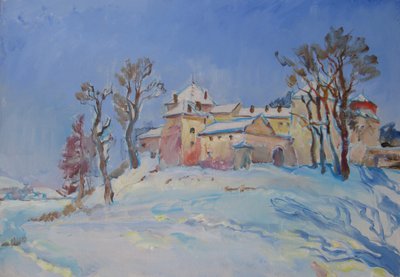 Sonniges Winter Schloss von Andrii Kutsachenko