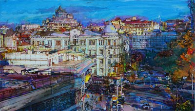 Lebendige Stadtansicht von Andrii Kutsachenko
