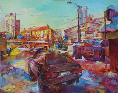 Lebendige Winterstadtstraße von Andrii Kutsachenko