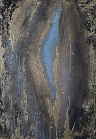 Tiefblauer Goldfluss von Anete Purina-Purite