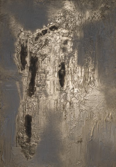 Metallisches Grunge-Abstrakt von Anete Purina-Purite