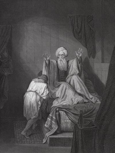 Isaak segnet Jakob (Gravur) von Ange Louis (1815 72) (after) Janet