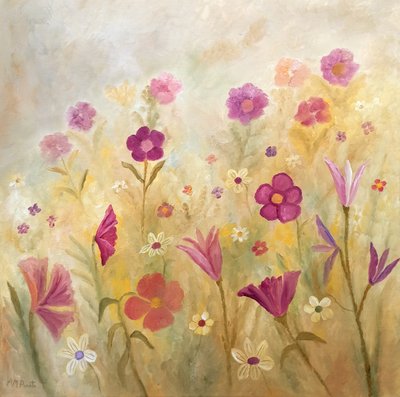 Lebendiges Blumenfeld von Angeles M. Pomata