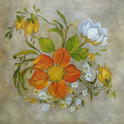 Vintage Blumenstrauß von Angeles M. Pomata