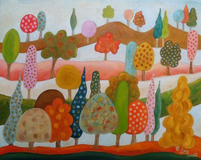 Verspielte Baumlandschaft von Angeles M. Pomata