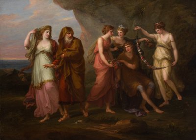 Telemach und die Nymphen der Kalypso von Angelica Kauffman