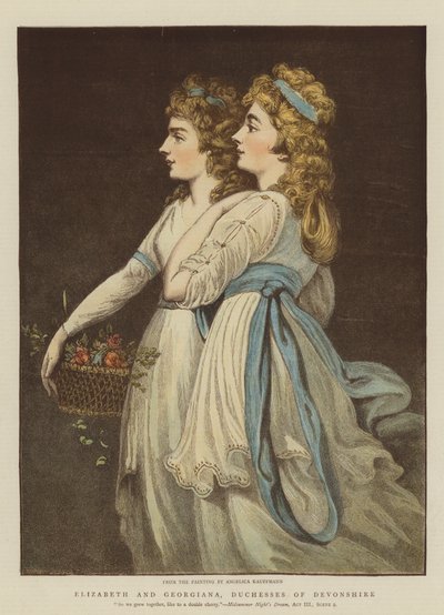 Elizabeth und Georgiana, Herzoginnen von Devonshire von Angelica Kauffmann