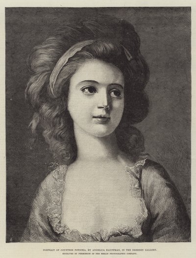 Porträt der Gräfin Potocka, in der Dresdner Galerie von Angelica Kauffmann