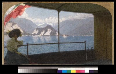 Ein Boot auf dem Lago Maggiore, 1915 von Angelo Morbelli