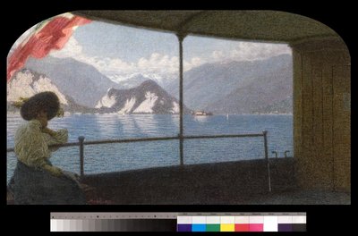 Ein Boot auf dem Lago Maggiore von Angelo Morbelli