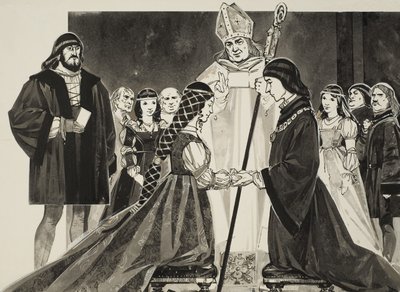 Heirat von Lucrezia Borgia mit Herzog Alfonso von Angus McBride