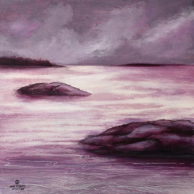 Stimmungsvolle violette Gewässer von Ania Witwitzka