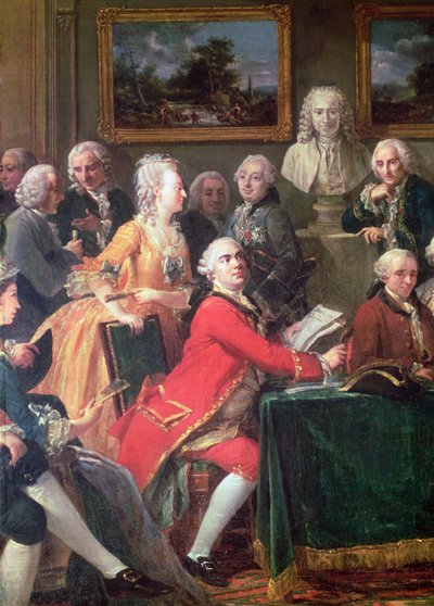 Ein Abend bei Madame Geoffrin (Detail) von Anicet Charles Lemonnier