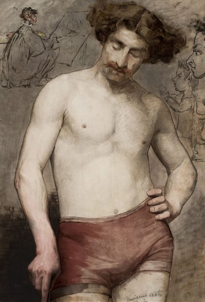 Studie eines halbaktiven Mannes von Anna Bilińska Bohdanowicz