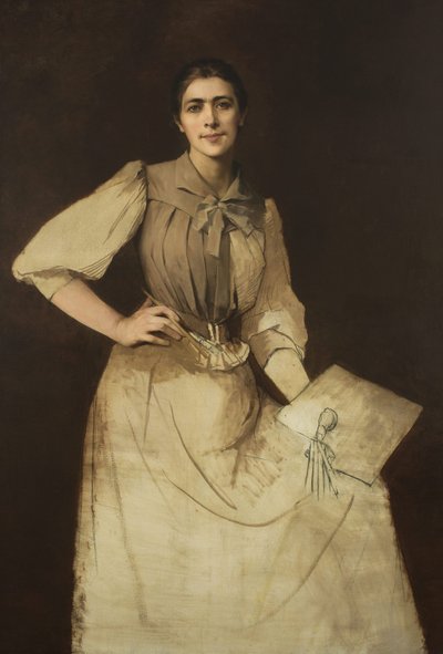 Selbstporträt (unvollendet) von Anna Bilińska Bohdanowicz