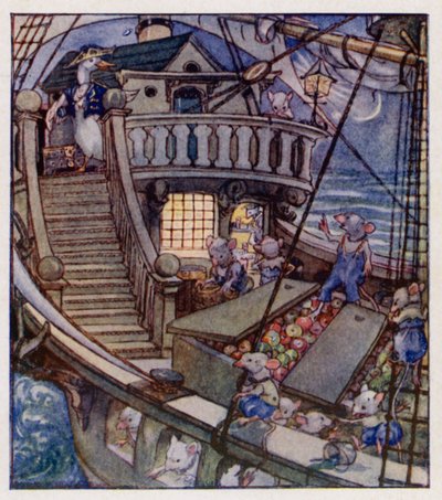 Kinderreim: Ich sah ein Schiff segeln von Anne (after) Anderson