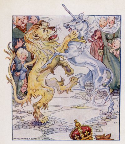 Kinderreim: Der Löwe und das Einhorn von Anne (after) Anderson