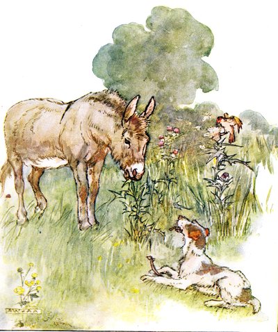 Hatte ein Gespräch mit Ponto, der mit einem Knochen auf mein Feld kam, Illustration aus 