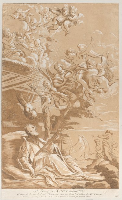 Tod des Heiligen Franz Xaver, um 1729 von Anne Claude Philippe de Caylus