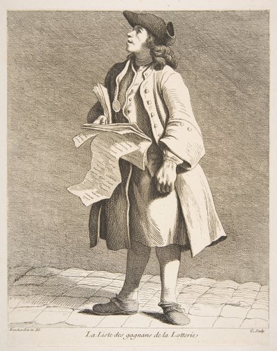 Die Ziehung der Lotteriegewinner, 1746 von Anne Claude Philippe de Caylus