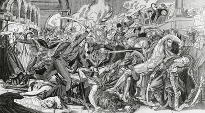 Französische Repression während des Aufstands von Kairo, 21. Oktober von Anne Louis Girodet de Roucy Trioson