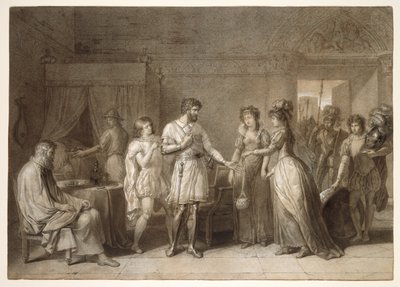 Bayard lehnt die Geschenke seiner Gastgeberin in Brescia ab von Anne Louis Girodet de Roussy Trioson