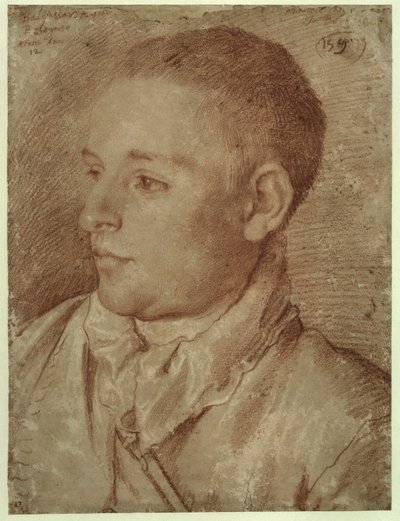 Carracci - Bildnis des Baldassare Aloisi, genannt Galanino, 1589-1590 von Annibale Carracci