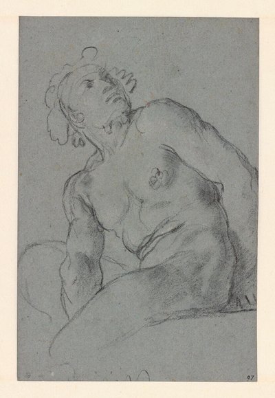 Sitzender männlicher Akt von Annibale Carracci