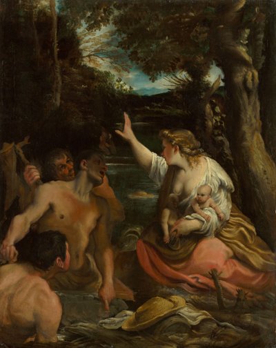 Latona und die lykischen Bauern Latona schützt ihre Kinder, 1585 von Annibale Carracci