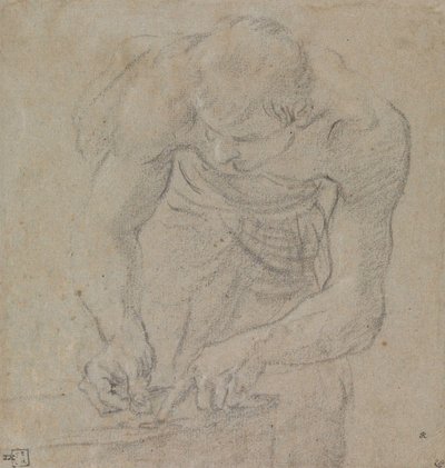 Mann zählt Münzen von Annibale Carracci