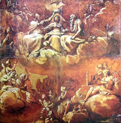 Studie für die Krönung der Jungfrau - Annibale Carracci von Annibale Carracci