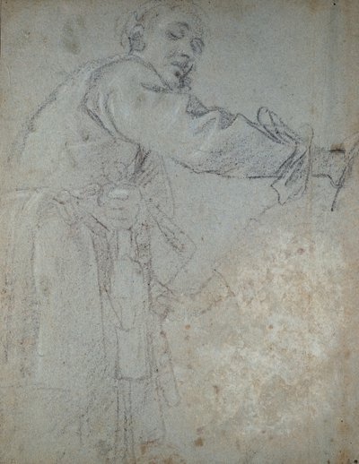 Studie einer drapierten männlichen Figur, 1580-1609 von Annibale Carracci