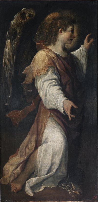 Der Engel der Verkündigung (Detail) von Annibale Carracci