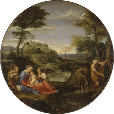 Die Rast auf der Flucht nach Ägypten von Annibale Carracci
