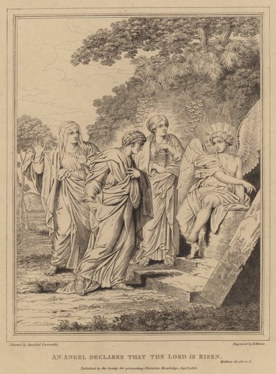 Ein Engel verkündet, dass der Herr auferstanden ist, Matthäus von Annibale after Carracci