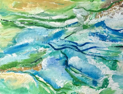Abstrakter Flusslauf von Annika Tiren