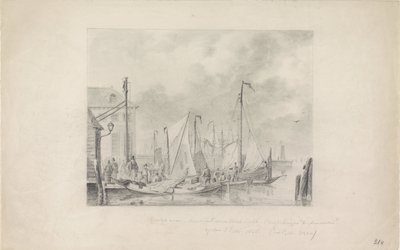 Ankunft in Amsterdam von Flüchtlingen der Überschwemmung, 1825 von Anonymous