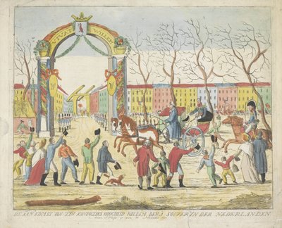 Ankunft des Prinzen von Oranien in Den Haag, 1813 von Anonymous