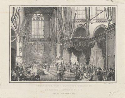 Vereidigung von S.M. König Wilhelm III. in der Nieuwe Kerk zu Amsterdam am 12. Mai 1849 von Anonymous