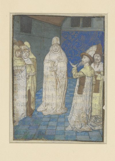Boccaccio vermittelt in einer Diskussion (Die Schicksale edler Männer und Frauen) von Anonymous
