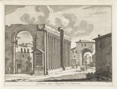 Kolonnade von San Lorenzo in Rom (Magesyn der italienischen Gebäude) von Anonymous