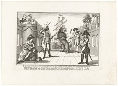 Der niederländische Löwe von Preußen gezähmt, 1787 von Anonymous