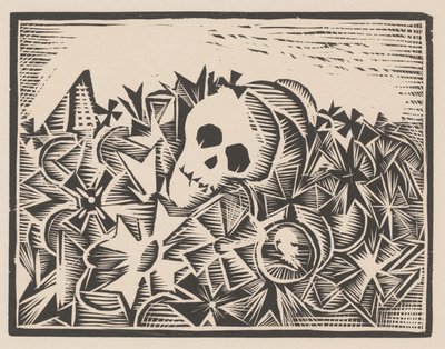 Totenkopf zwischen Kriegskreuzen (Gegen Krieg und Faschismus) von Anonymous