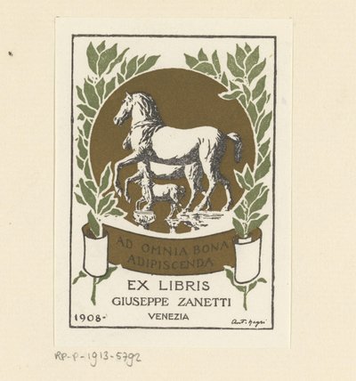 Ex Libris von Giuseppe Zanetti von Anonymous