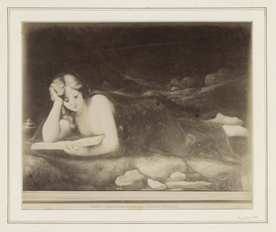Fotoreproduktion eines Gemäldes nach Antonio da Correggio, darstellend die Buße der Maria Magdalena von Anonymous
