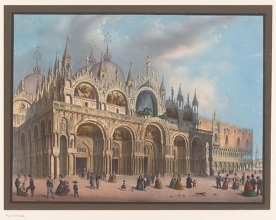 Ansicht der Basilika von San Marco in Venedig von Anonymous