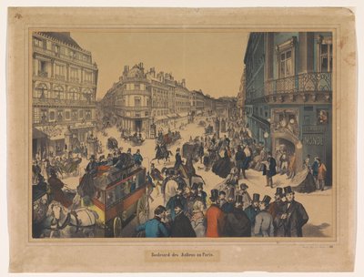 Ansicht des Boulevard des Italiens in Paris von Anonymous