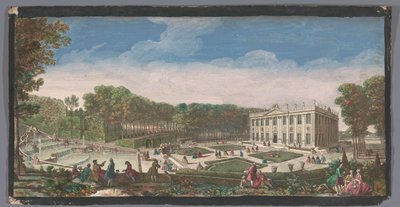Blick auf den kleinen Parterre-Garten des Château de Marly von Anonymous
