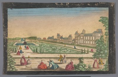Blick auf den Garten und das Palais de Fontainebleau von Anonymous