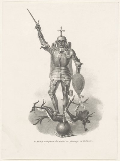 Heiliger Michael besiegt den Teufel mit holländischem Käse, 1830 von Anonymous
